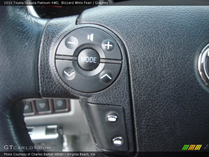 Controls of 2010 Sequoia Platinum 4WD