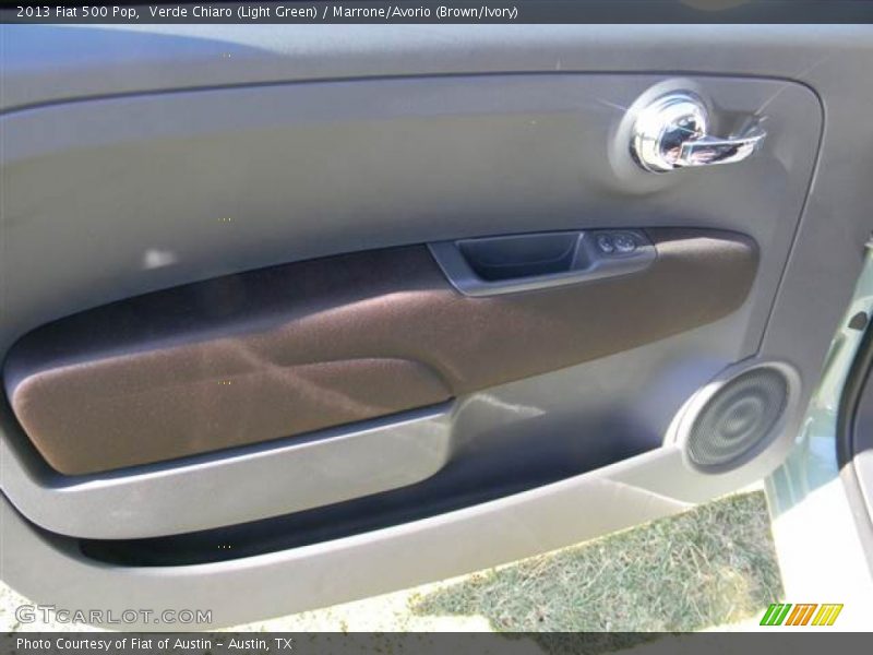 Verde Chiaro (Light Green) / Marrone/Avorio (Brown/Ivory) 2013 Fiat 500 Pop