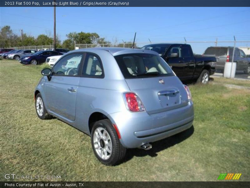 Luce Blu (Light Blue) / Grigio/Avorio (Gray/Ivory) 2013 Fiat 500 Pop