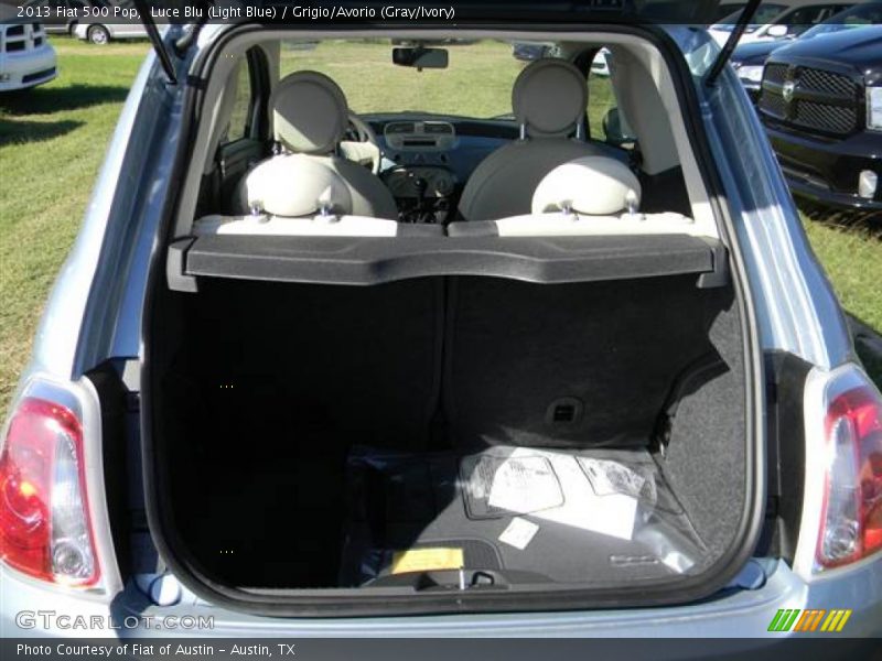Luce Blu (Light Blue) / Grigio/Avorio (Gray/Ivory) 2013 Fiat 500 Pop