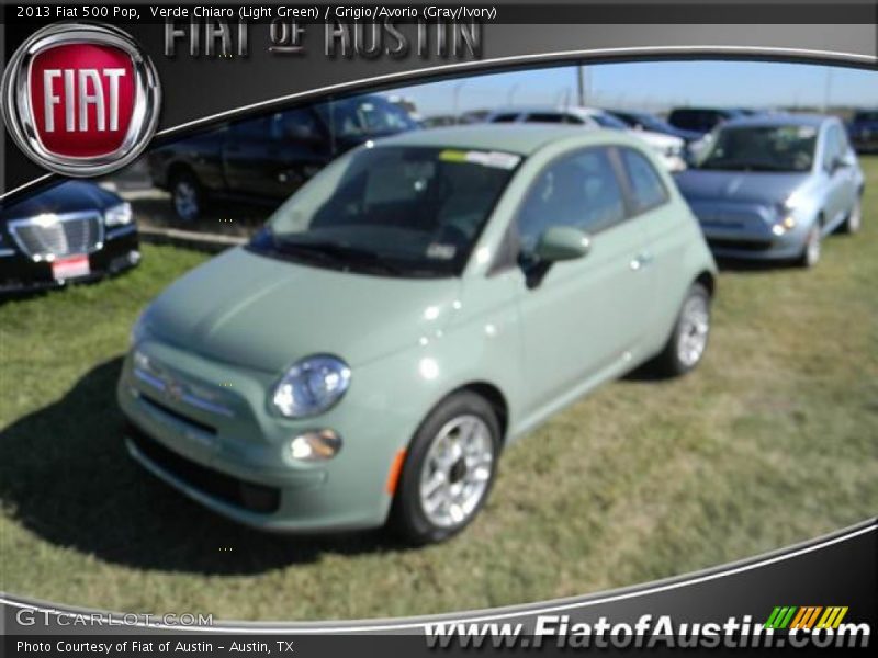 Verde Chiaro (Light Green) / Grigio/Avorio (Gray/Ivory) 2013 Fiat 500 Pop