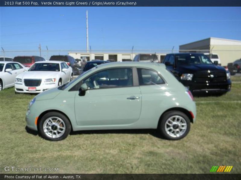 Verde Chiaro (Light Green) / Grigio/Avorio (Gray/Ivory) 2013 Fiat 500 Pop