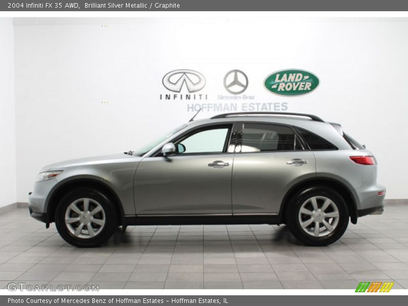 Brilliant Silver Metallic / Graphite 2004 Infiniti FX 35 AWD