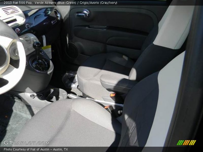 Verde Azzurro (Blue-Green) / Grigio/Avorio (Gray/Ivory) 2013 Fiat 500 Pop