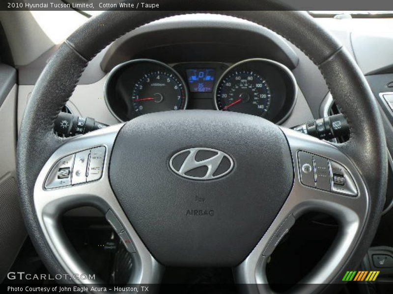 Cotton White / Taupe 2010 Hyundai Tucson Limited