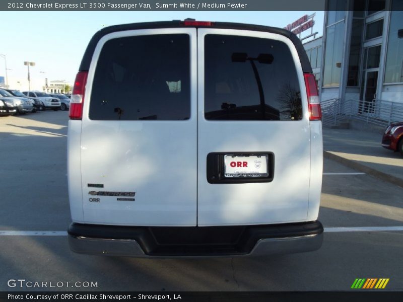 Summit White / Medium Pewter 2012 Chevrolet Express LT 3500 Passenger Van