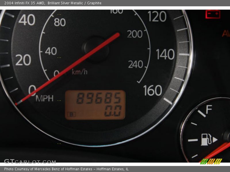 Brilliant Silver Metallic / Graphite 2004 Infiniti FX 35 AWD
