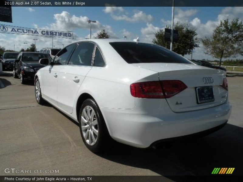 Ibis White / Beige 2010 Audi A4 2.0T Sedan