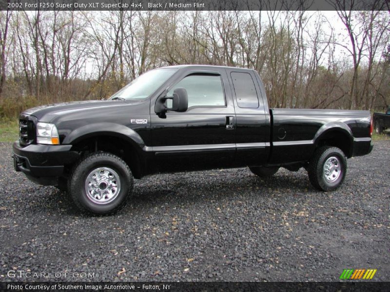 Black / Medium Flint 2002 Ford F250 Super Duty XLT SuperCab 4x4