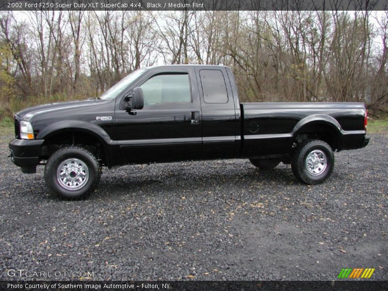 Black / Medium Flint 2002 Ford F250 Super Duty XLT SuperCab 4x4
