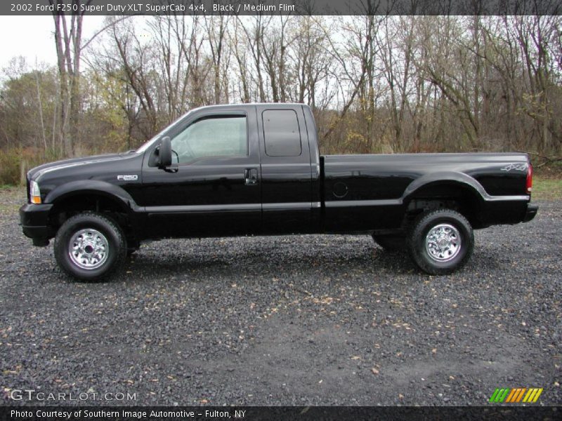 Black / Medium Flint 2002 Ford F250 Super Duty XLT SuperCab 4x4
