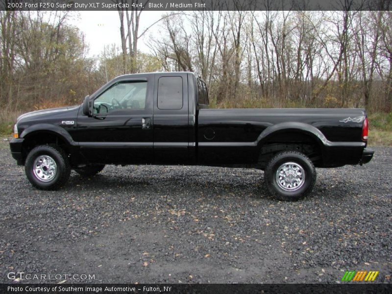Black / Medium Flint 2002 Ford F250 Super Duty XLT SuperCab 4x4