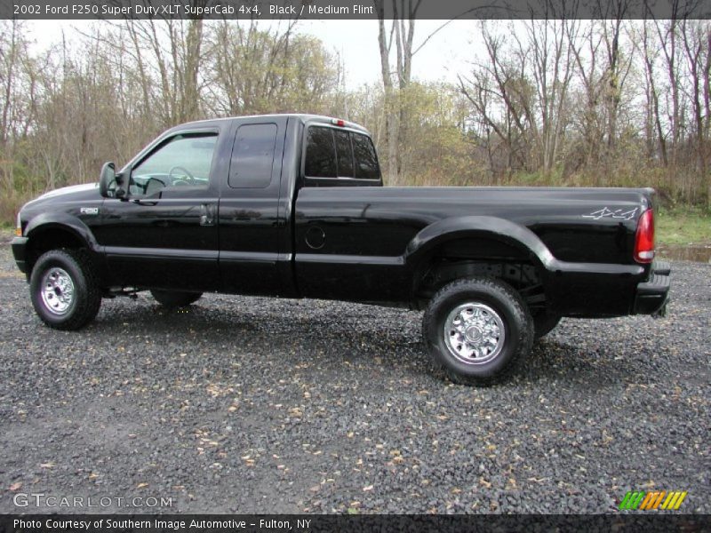 Black / Medium Flint 2002 Ford F250 Super Duty XLT SuperCab 4x4