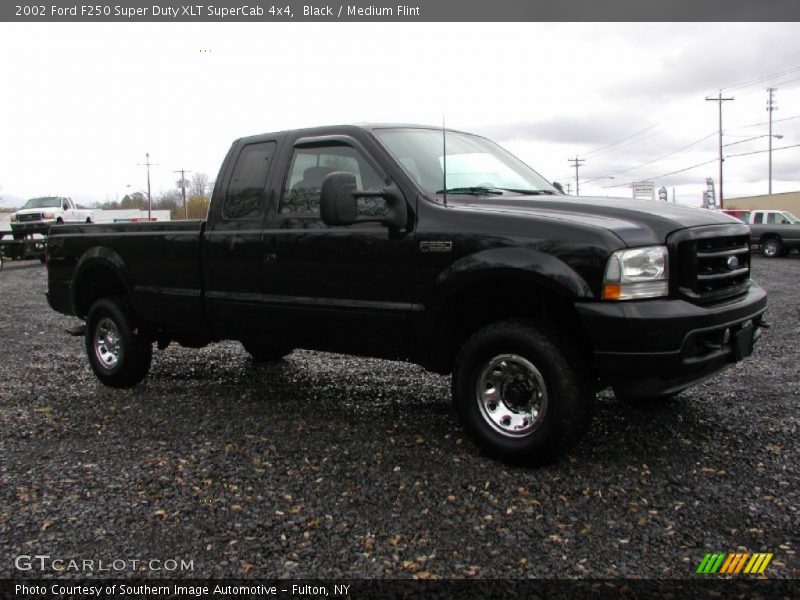 Black / Medium Flint 2002 Ford F250 Super Duty XLT SuperCab 4x4