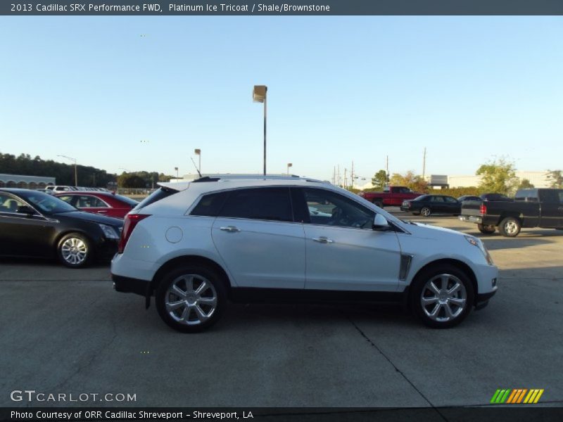 Platinum Ice Tricoat / Shale/Brownstone 2013 Cadillac SRX Performance FWD