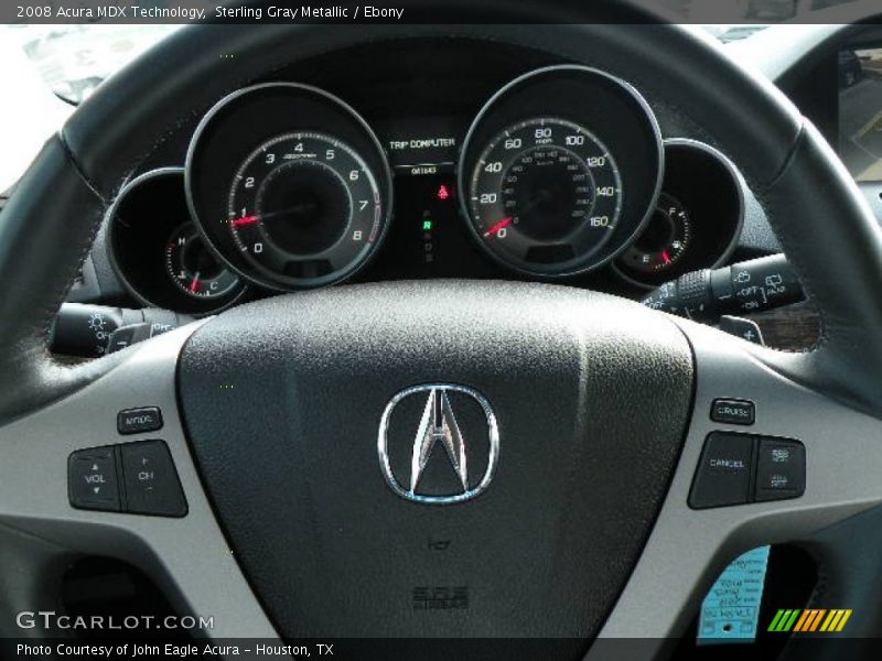 Sterling Gray Metallic / Ebony 2008 Acura MDX Technology
