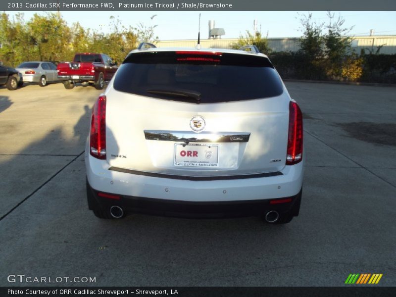 Platinum Ice Tricoat / Shale/Brownstone 2013 Cadillac SRX Performance FWD