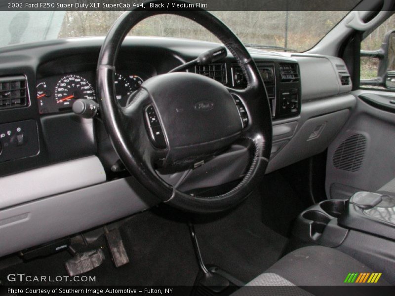 Black / Medium Flint 2002 Ford F250 Super Duty XLT SuperCab 4x4