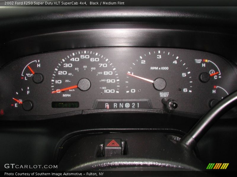 Black / Medium Flint 2002 Ford F250 Super Duty XLT SuperCab 4x4