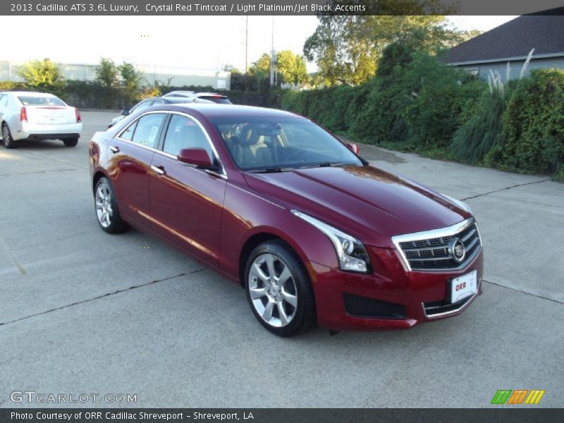 Crystal Red Tintcoat / Light Platinum/Jet Black Accents 2013 Cadillac ATS 3.6L Luxury