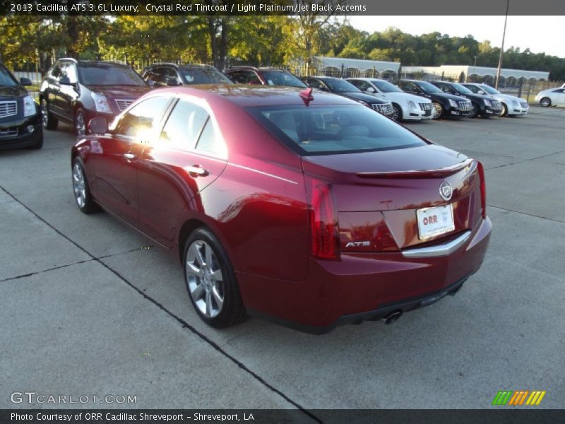 Crystal Red Tintcoat / Light Platinum/Jet Black Accents 2013 Cadillac ATS 3.6L Luxury