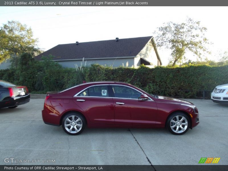 Crystal Red Tintcoat / Light Platinum/Jet Black Accents 2013 Cadillac ATS 3.6L Luxury