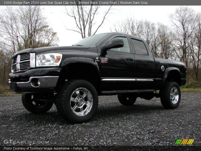 Brilliant Black Crystal Pearl / Medium Slate Gray 2009 Dodge Ram 2500 Lone Star Quad Cab 4x4