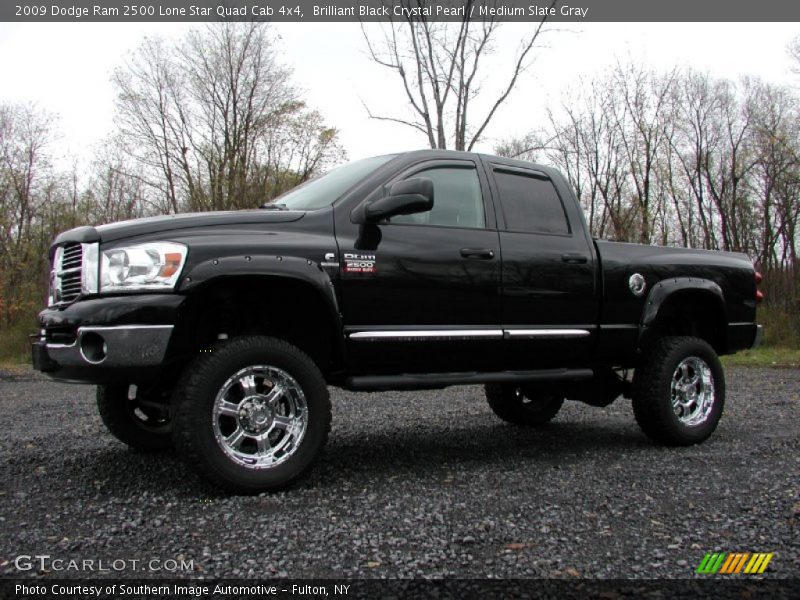 Brilliant Black Crystal Pearl / Medium Slate Gray 2009 Dodge Ram 2500 Lone Star Quad Cab 4x4