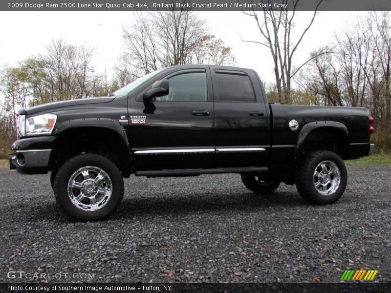 Brilliant Black Crystal Pearl / Medium Slate Gray 2009 Dodge Ram 2500 Lone Star Quad Cab 4x4