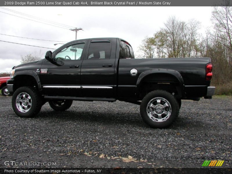 Brilliant Black Crystal Pearl / Medium Slate Gray 2009 Dodge Ram 2500 Lone Star Quad Cab 4x4