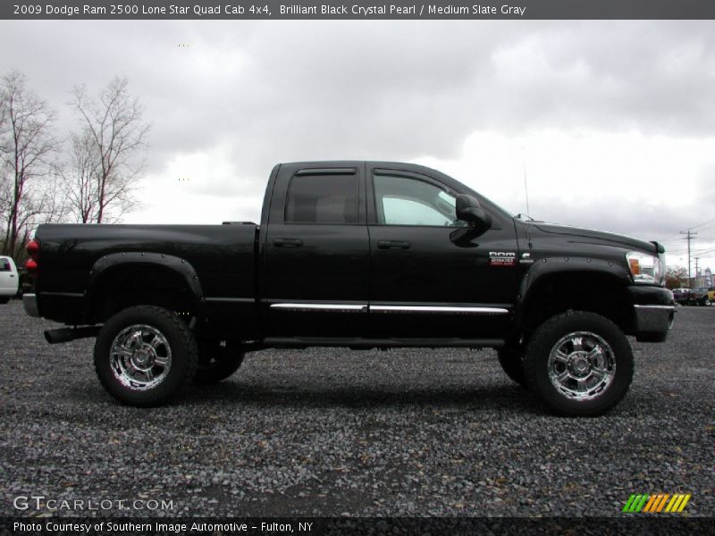 Brilliant Black Crystal Pearl / Medium Slate Gray 2009 Dodge Ram 2500 Lone Star Quad Cab 4x4