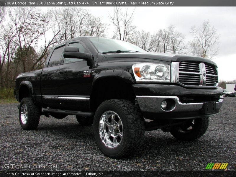 Brilliant Black Crystal Pearl / Medium Slate Gray 2009 Dodge Ram 2500 Lone Star Quad Cab 4x4