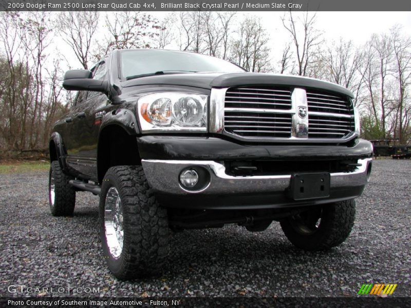 Brilliant Black Crystal Pearl / Medium Slate Gray 2009 Dodge Ram 2500 Lone Star Quad Cab 4x4