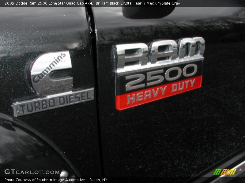 Brilliant Black Crystal Pearl / Medium Slate Gray 2009 Dodge Ram 2500 Lone Star Quad Cab 4x4
