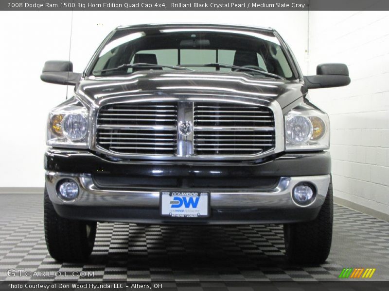 Brilliant Black Crystal Pearl / Medium Slate Gray 2008 Dodge Ram 1500 Big Horn Edition Quad Cab 4x4