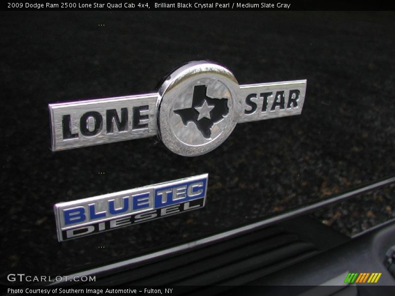 Brilliant Black Crystal Pearl / Medium Slate Gray 2009 Dodge Ram 2500 Lone Star Quad Cab 4x4