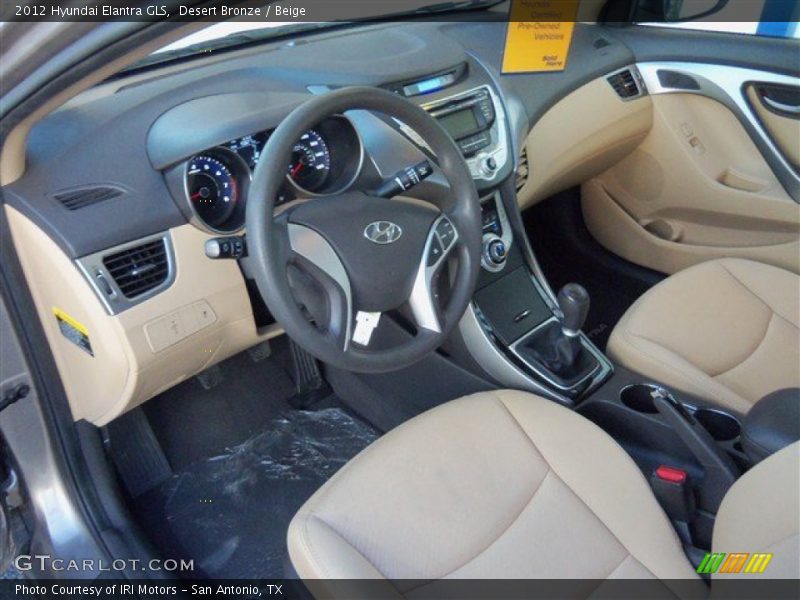 Desert Bronze / Beige 2012 Hyundai Elantra GLS