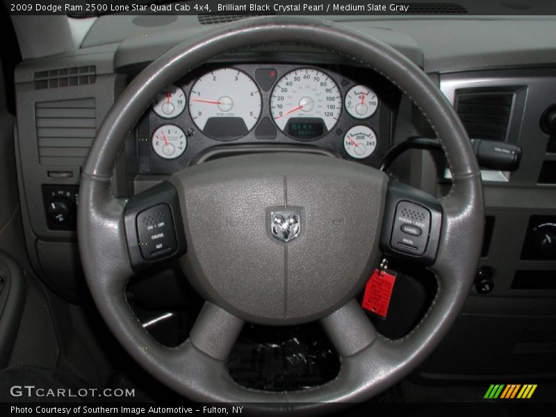 Brilliant Black Crystal Pearl / Medium Slate Gray 2009 Dodge Ram 2500 Lone Star Quad Cab 4x4