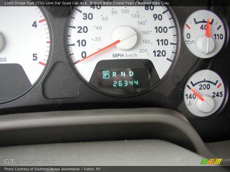 Brilliant Black Crystal Pearl / Medium Slate Gray 2009 Dodge Ram 2500 Lone Star Quad Cab 4x4