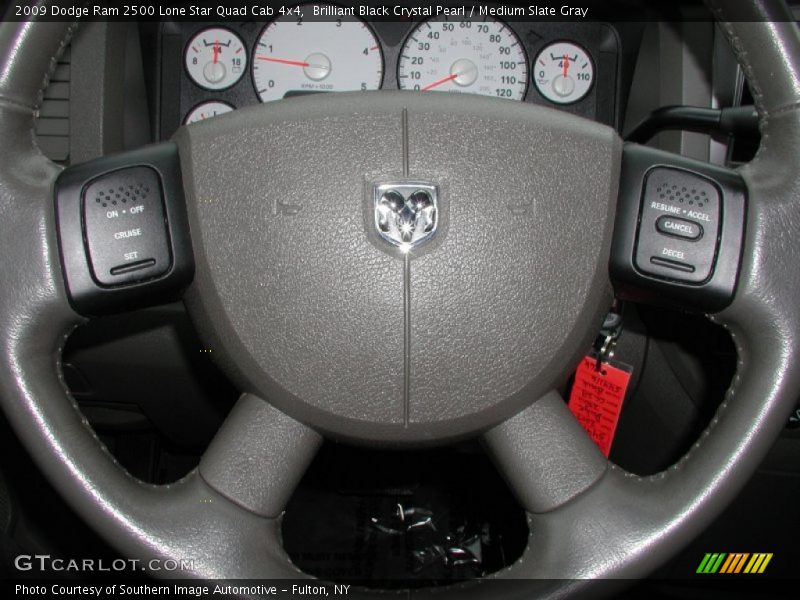 Brilliant Black Crystal Pearl / Medium Slate Gray 2009 Dodge Ram 2500 Lone Star Quad Cab 4x4
