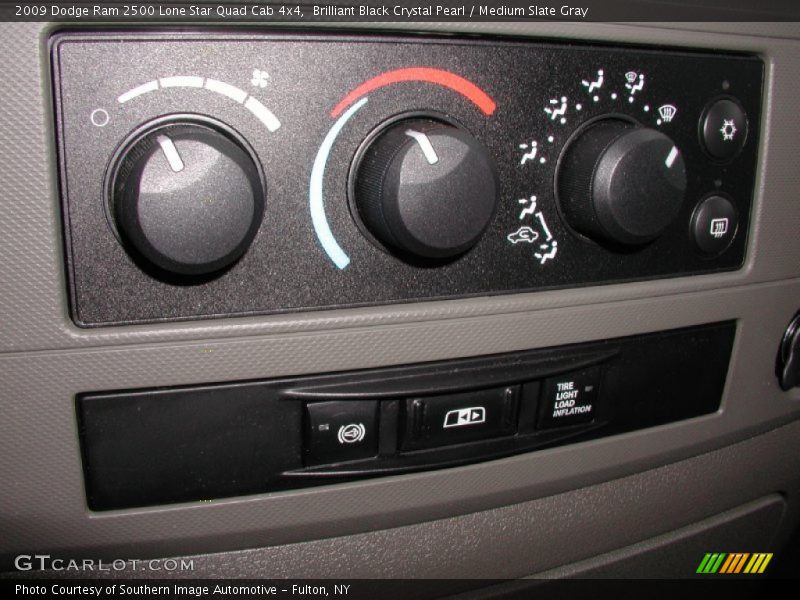 Brilliant Black Crystal Pearl / Medium Slate Gray 2009 Dodge Ram 2500 Lone Star Quad Cab 4x4