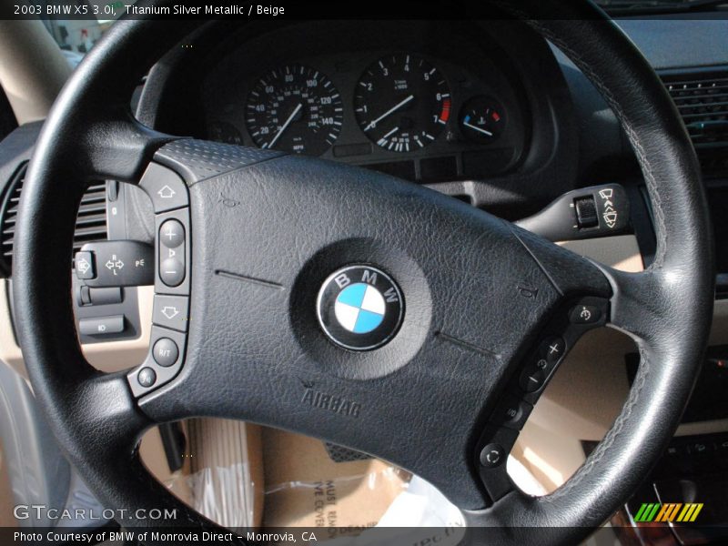 Titanium Silver Metallic / Beige 2003 BMW X5 3.0i