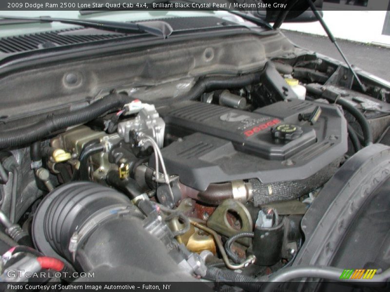 Brilliant Black Crystal Pearl / Medium Slate Gray 2009 Dodge Ram 2500 Lone Star Quad Cab 4x4