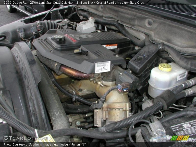 Brilliant Black Crystal Pearl / Medium Slate Gray 2009 Dodge Ram 2500 Lone Star Quad Cab 4x4