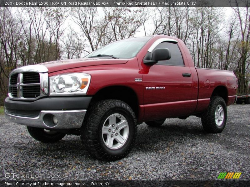 Inferno Red Crystal Pearl / Medium Slate Gray 2007 Dodge Ram 1500 TRX4 Off Road Regular Cab 4x4