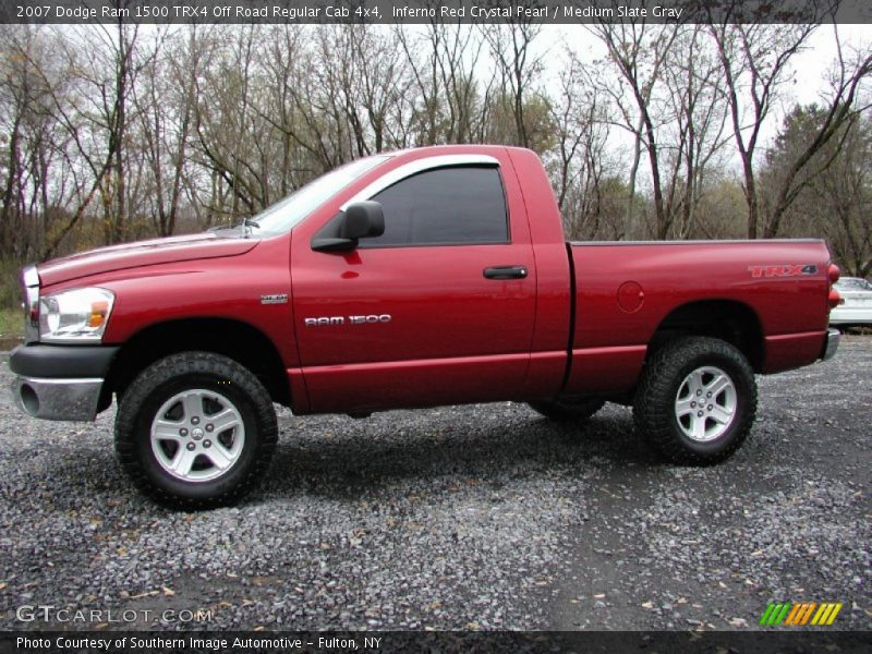 Inferno Red Crystal Pearl / Medium Slate Gray 2007 Dodge Ram 1500 TRX4 Off Road Regular Cab 4x4