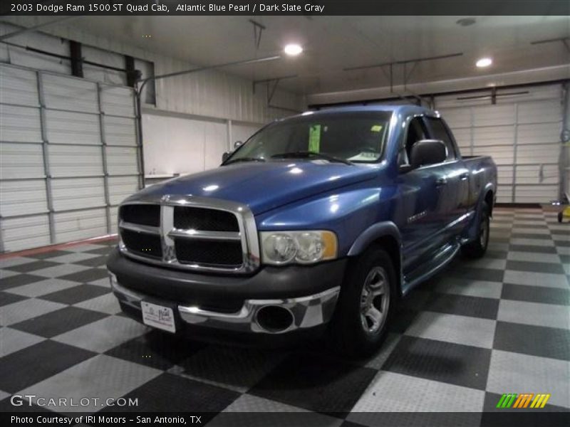 Atlantic Blue Pearl / Dark Slate Gray 2003 Dodge Ram 1500 ST Quad Cab