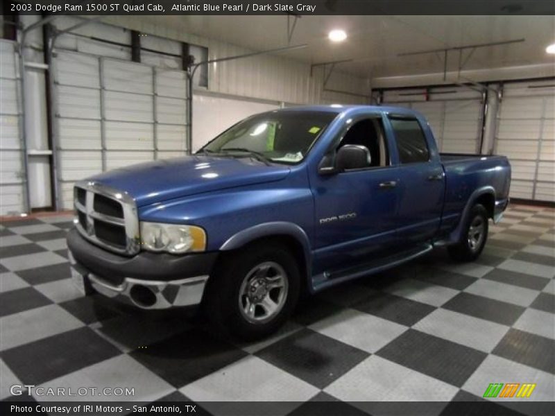 Atlantic Blue Pearl / Dark Slate Gray 2003 Dodge Ram 1500 ST Quad Cab