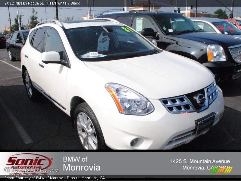 Pearl White / Black 2012 Nissan Rogue SL