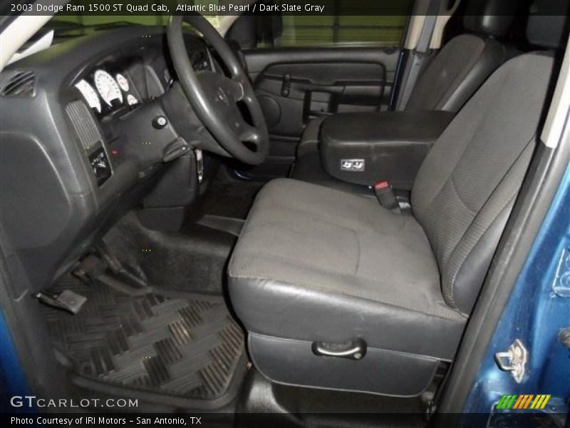 Atlantic Blue Pearl / Dark Slate Gray 2003 Dodge Ram 1500 ST Quad Cab